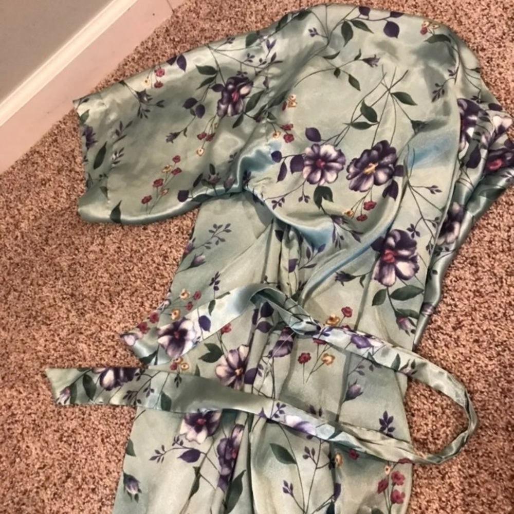 Floral Silk robe